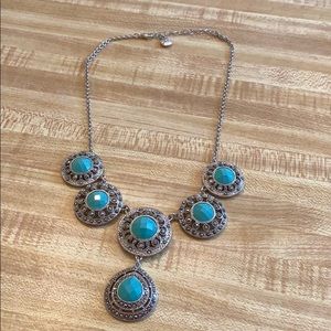 Blue and Silver statement necklace